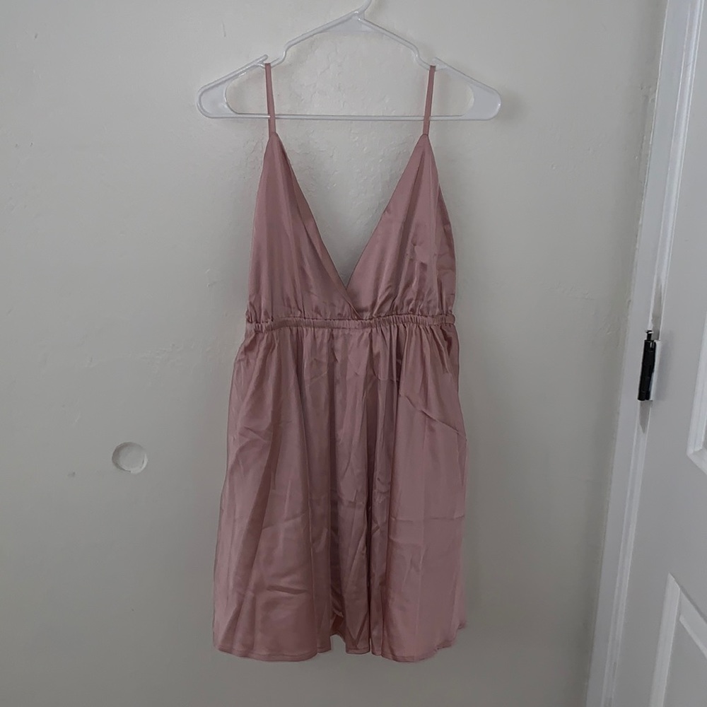 Backless silk dress